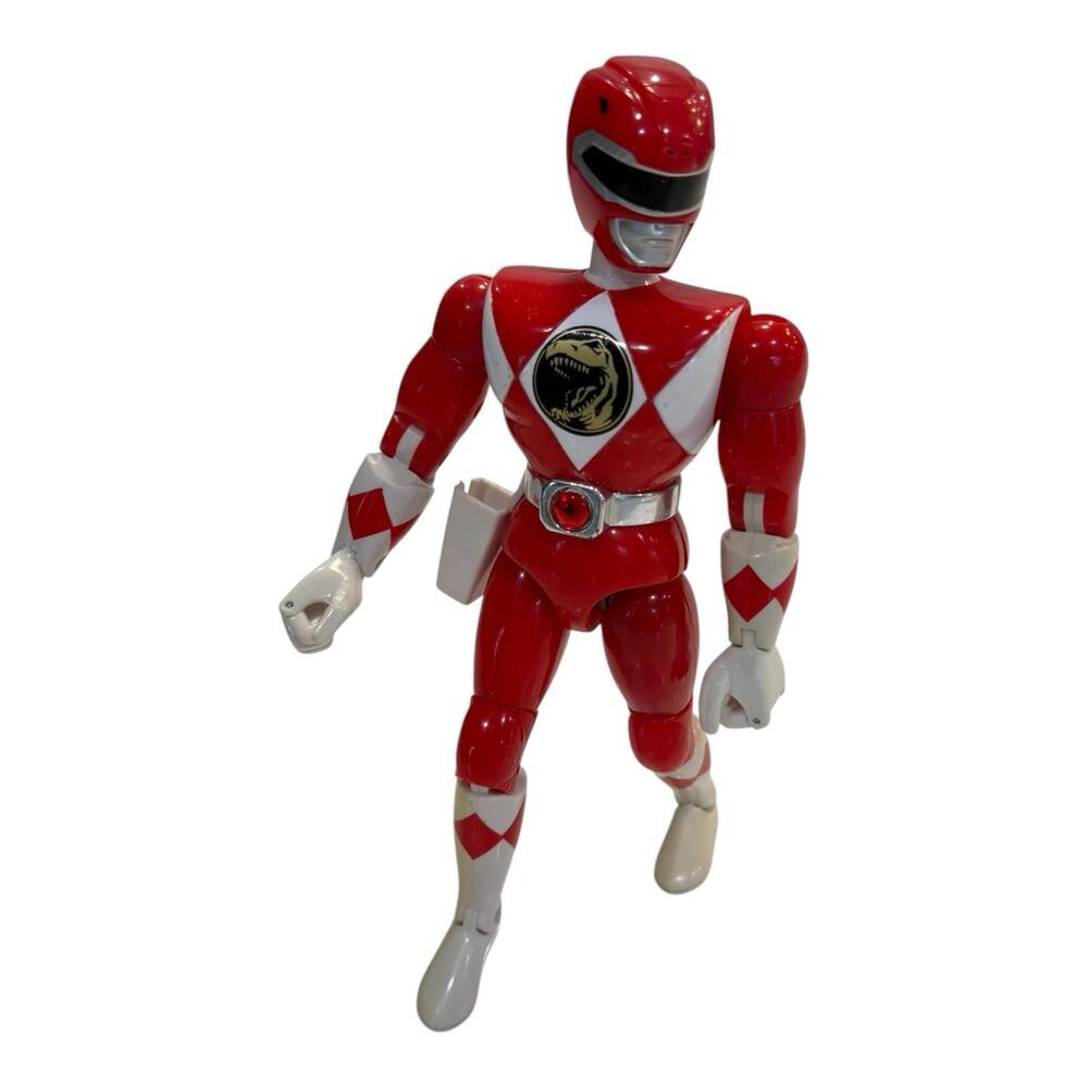 VTG 1994 Red Mighty Morphin' Power Ranger Kicking 8” Action Figure Bandai